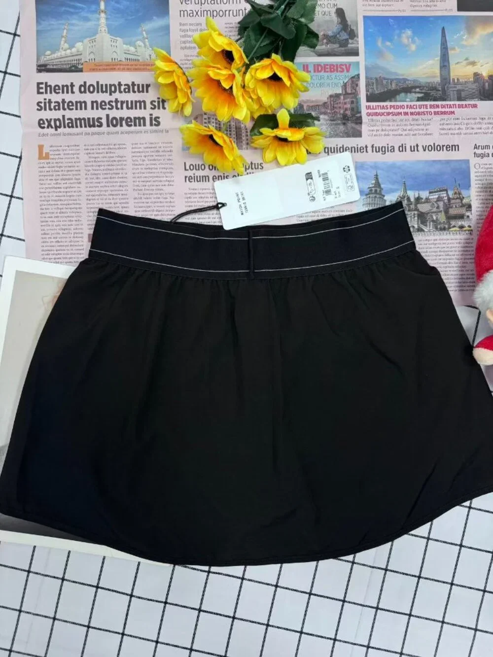 🥂 NWT Alo Yoga Match Point Tennis Skirt Black 😜 Old Money Weekend Skort